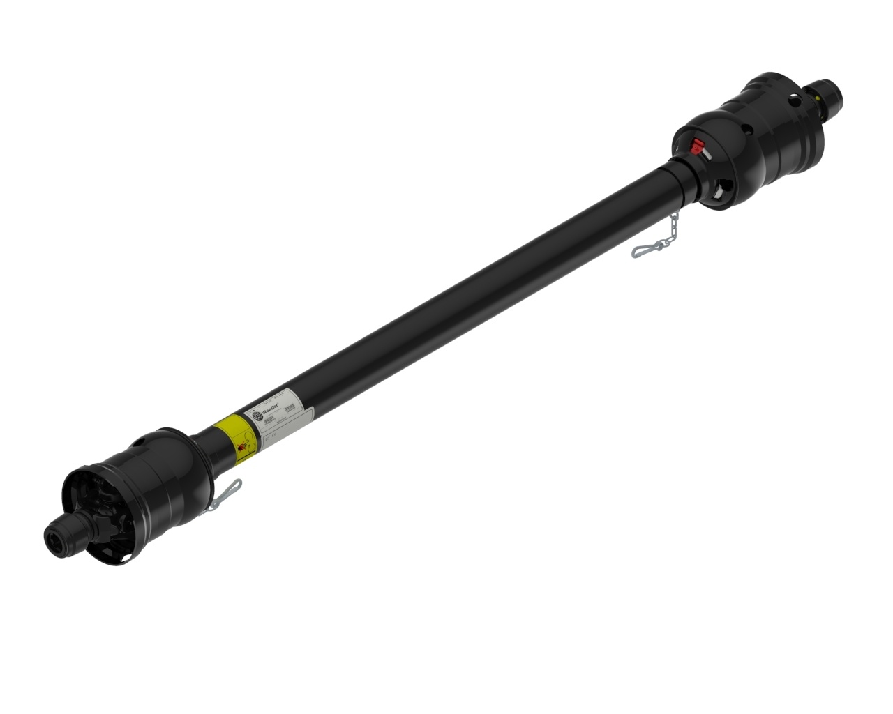 Карданный вал с двухсторонним широкоугольным шарниром WWCV, AB2-80, 1010MM, SSL 1 3/8